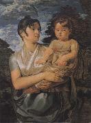 Philipp Otto Runge The Artist-s Wife and their Young Son oil painting